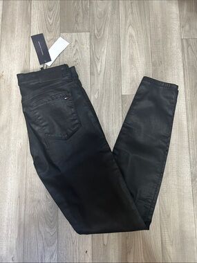 Tommy Hilfiger Black Coated Skinny Jeans